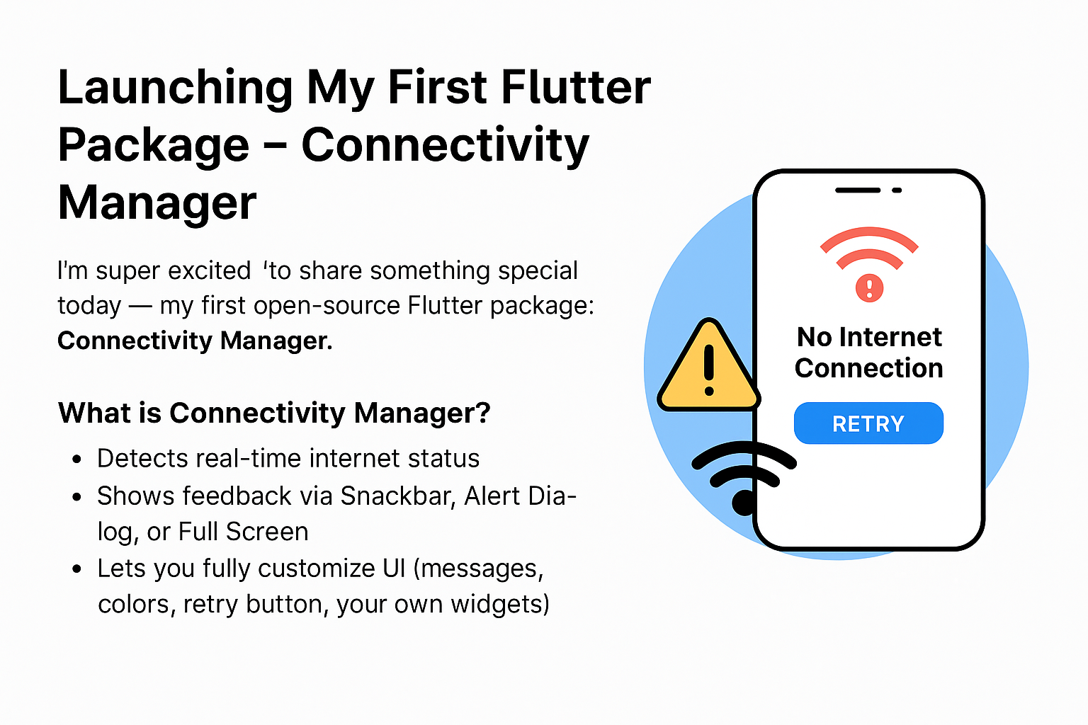 Connectivity Manager Plus – Flutter Package for Internet Connectivity & Custom UI